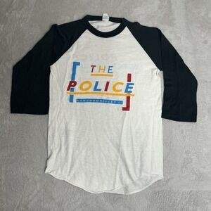 Vintage The Police Men's Synchronicity Tour Shirt Size Small‎ Preowned Stain